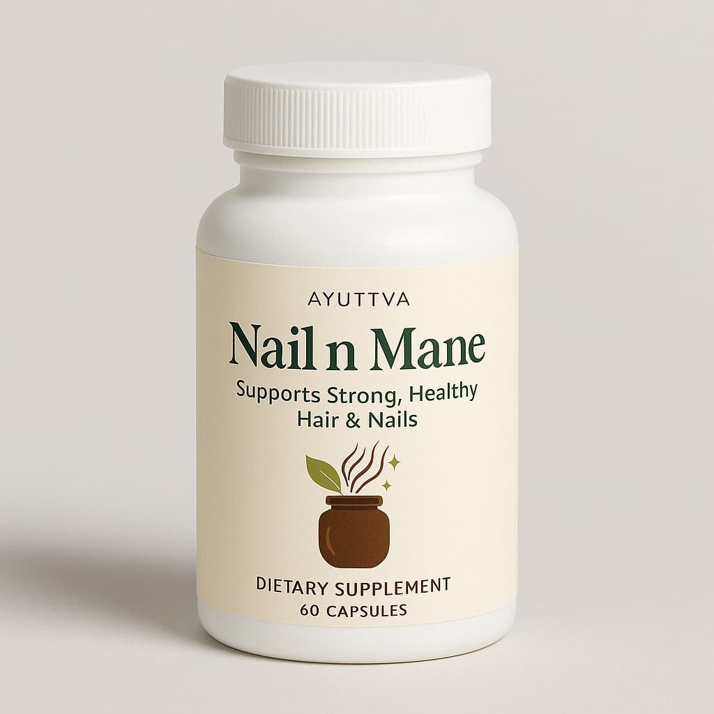 Nail n Mane product with healthy hair and nails